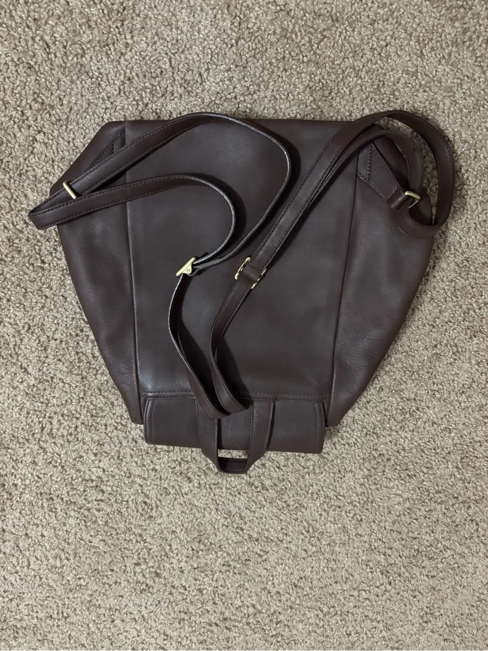 Coach Classic Dark Brown Leather Backpack NoE13-9827